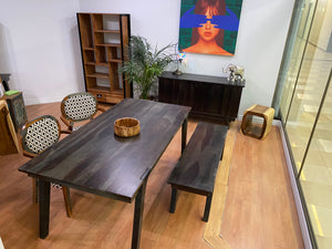 SARI - Handmade Sheesham Wood Dining Table  in Light Olive