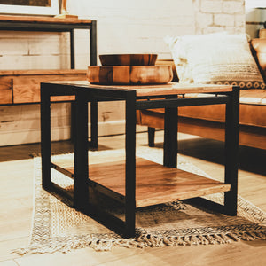 URBAN  M- Side Table with 2 open shelves