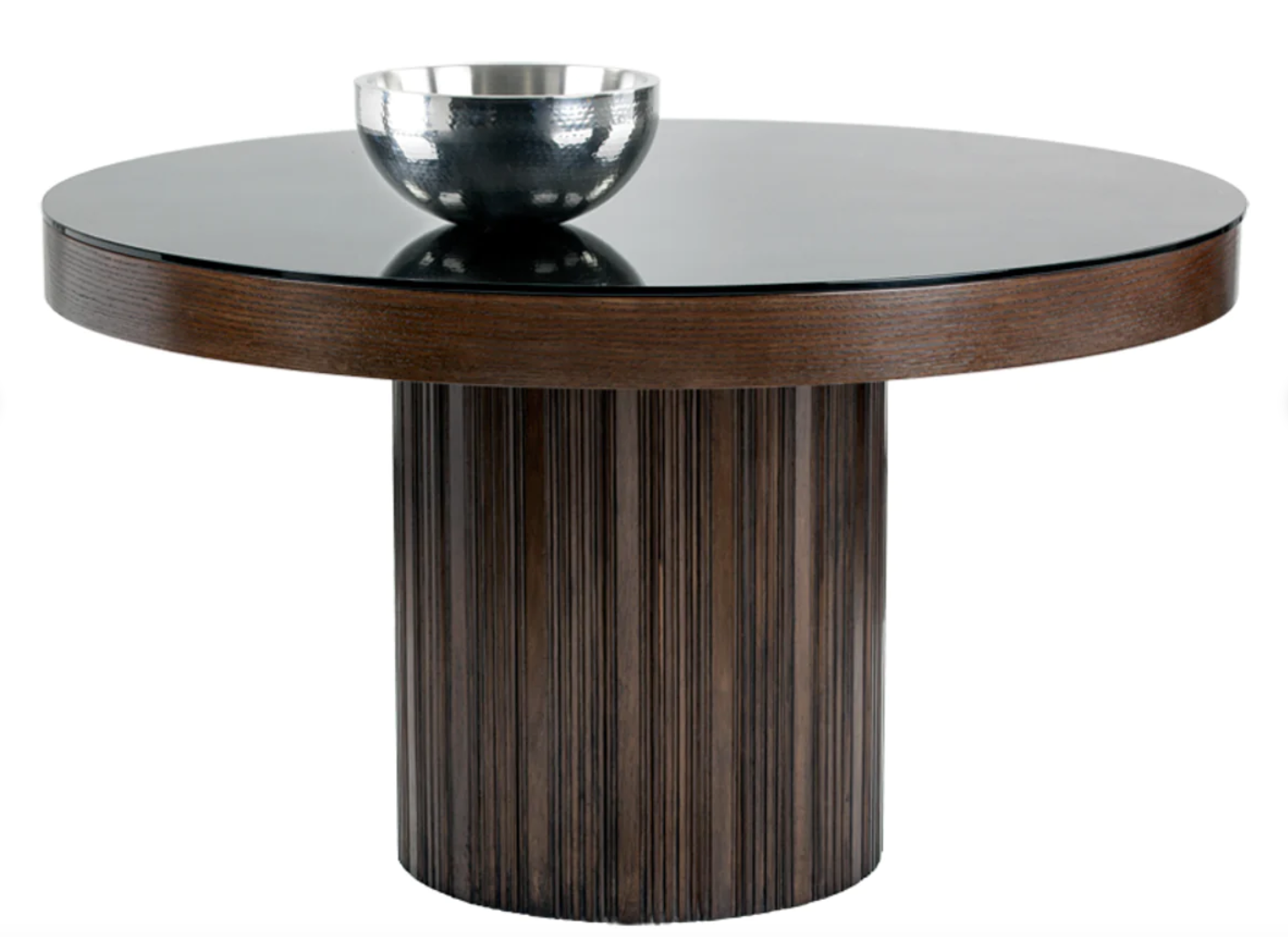 Bali Dining Table - with black tempered glass- 51"
