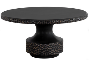 Kerla Round Dining Table - black glass fibre - 59"