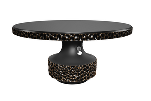 Kerla Round Dining Table - black glass fibre - 59"