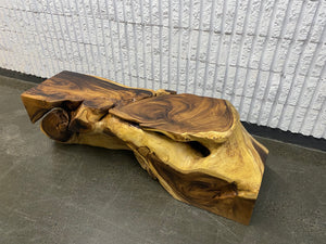 ART - Banc en bloc de bois de chamcha 55"