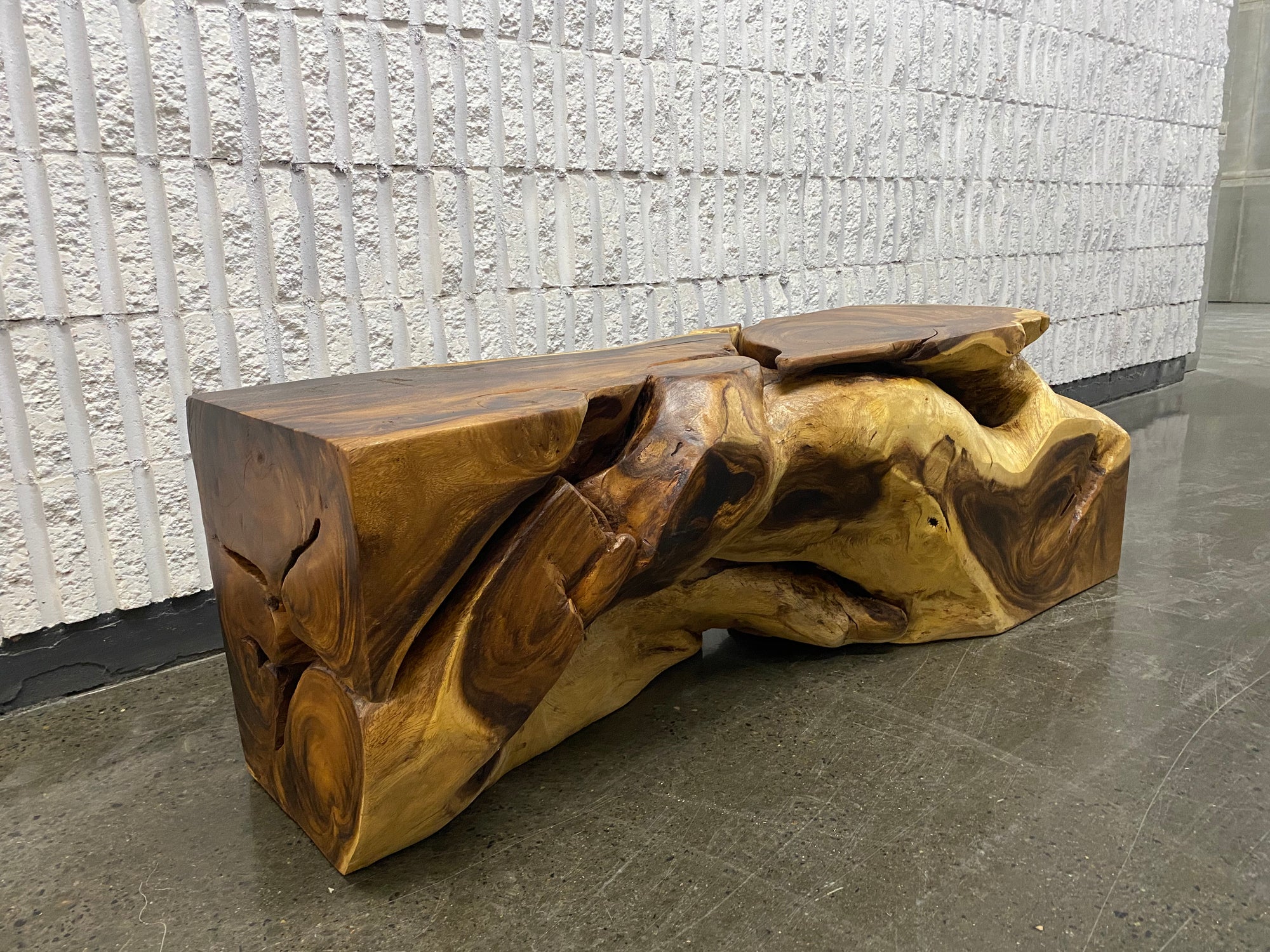 ART - Chamcha Wood Block Bench 55"