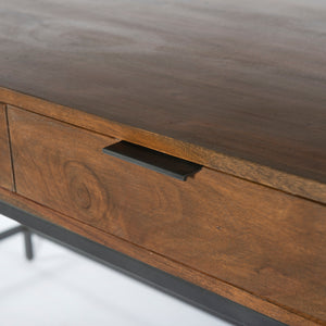 URBAN - Acacia Wood Desk with 2 Filing Cabinets set