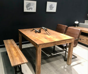 Basic - Table à manger en bois d'acacia
