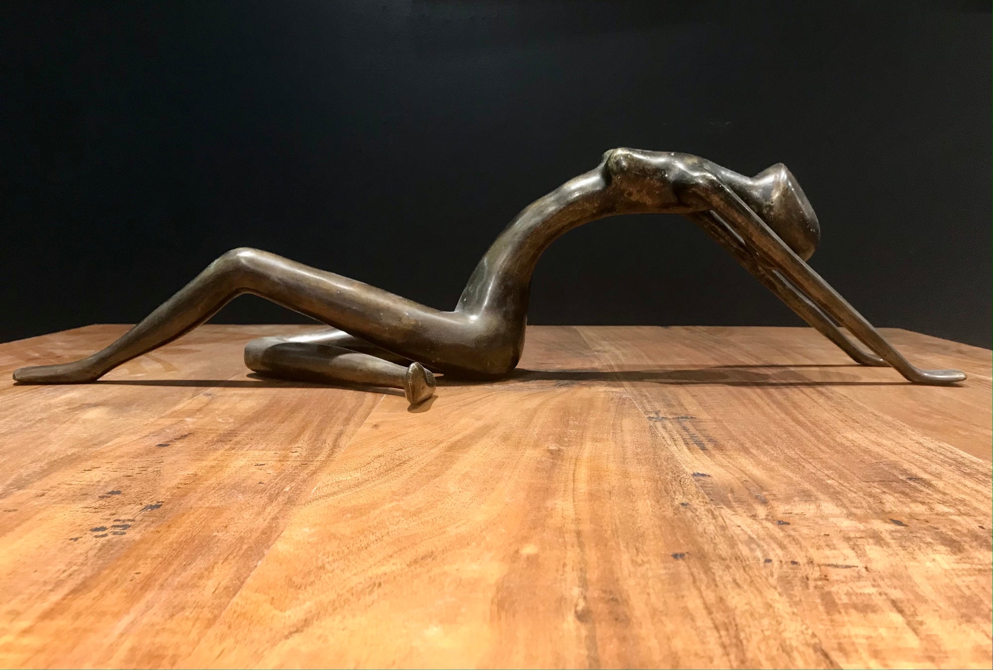 Fine Cast Solid Bronze Nude Lady Sculpture