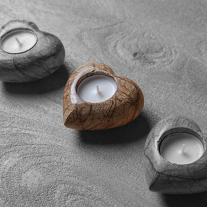HEART OF STONE CANDLE HOLDER- ART MADE BY BIDASAR MARBLE