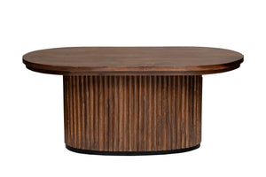 OVAL -Table basse en bois de mangue massif