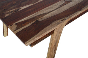 SARI - Table à manger en bois de Sheesham fait à la main - naturel
