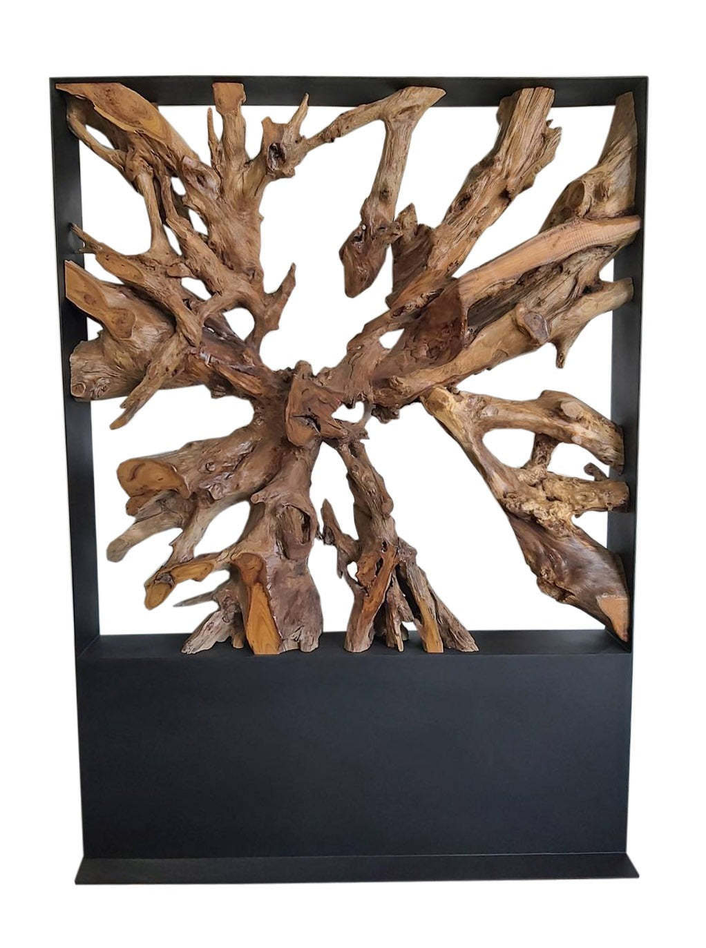ART- Camcha Wood Screen, Iron Frame 58"