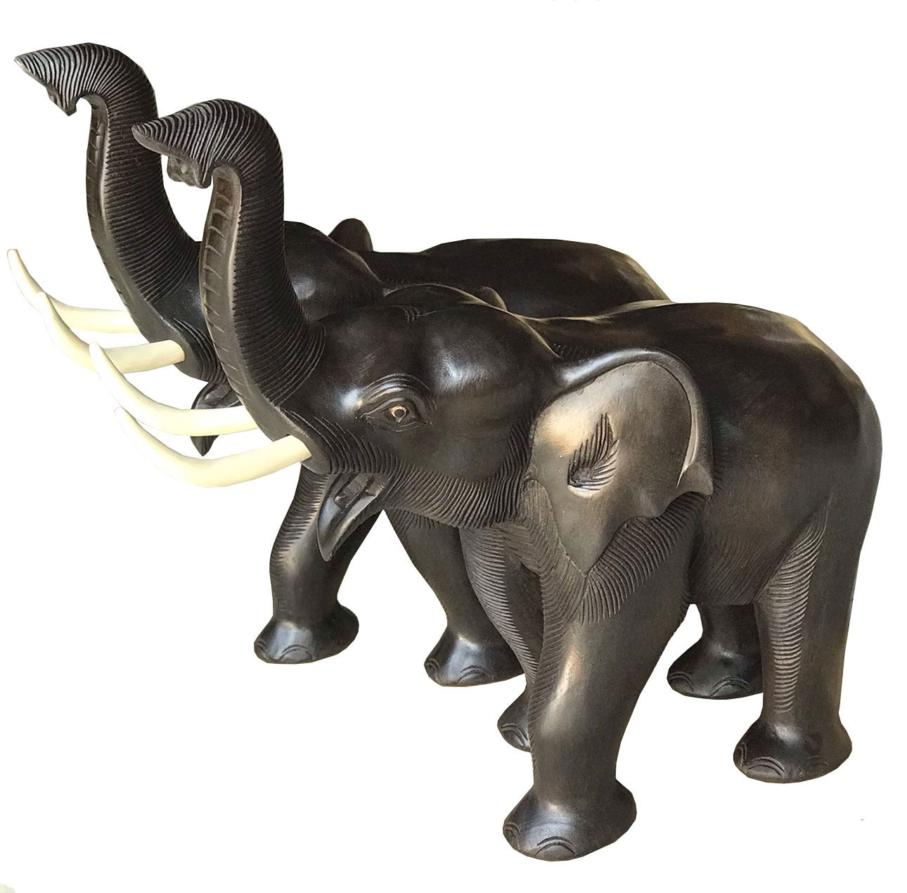 Handmade Chamcha Wood Elephant Sculpture