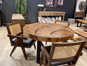 ART- Chamcha wood round shape Dining table 48"